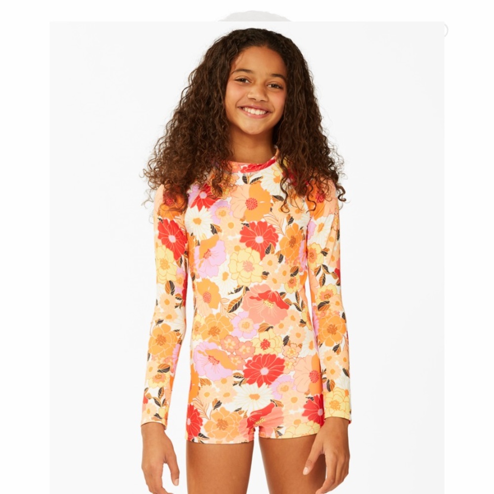 NWT Billabong girls long sleeve boy short swimsuit sz 10